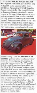 1943 Volkswagen Beetle bid to $220K at auction!