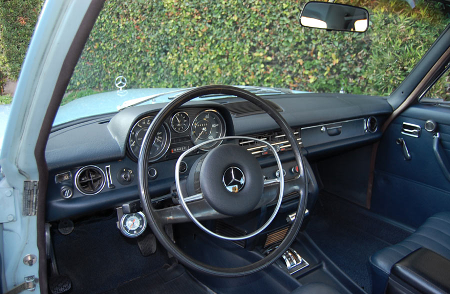 A 1969 Mercedes 220D W115 V8 sold by Californiaclassixcom